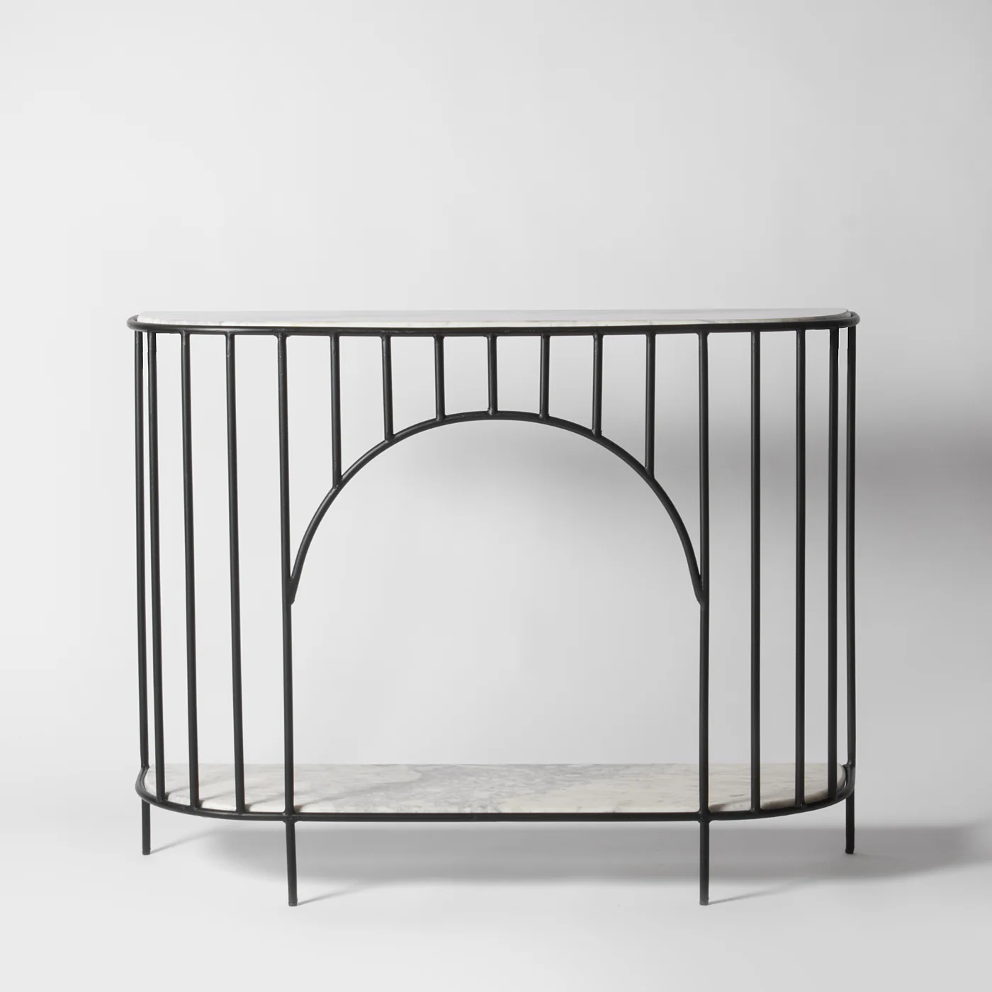Henrick Art Deco Console Table, Marble and Black