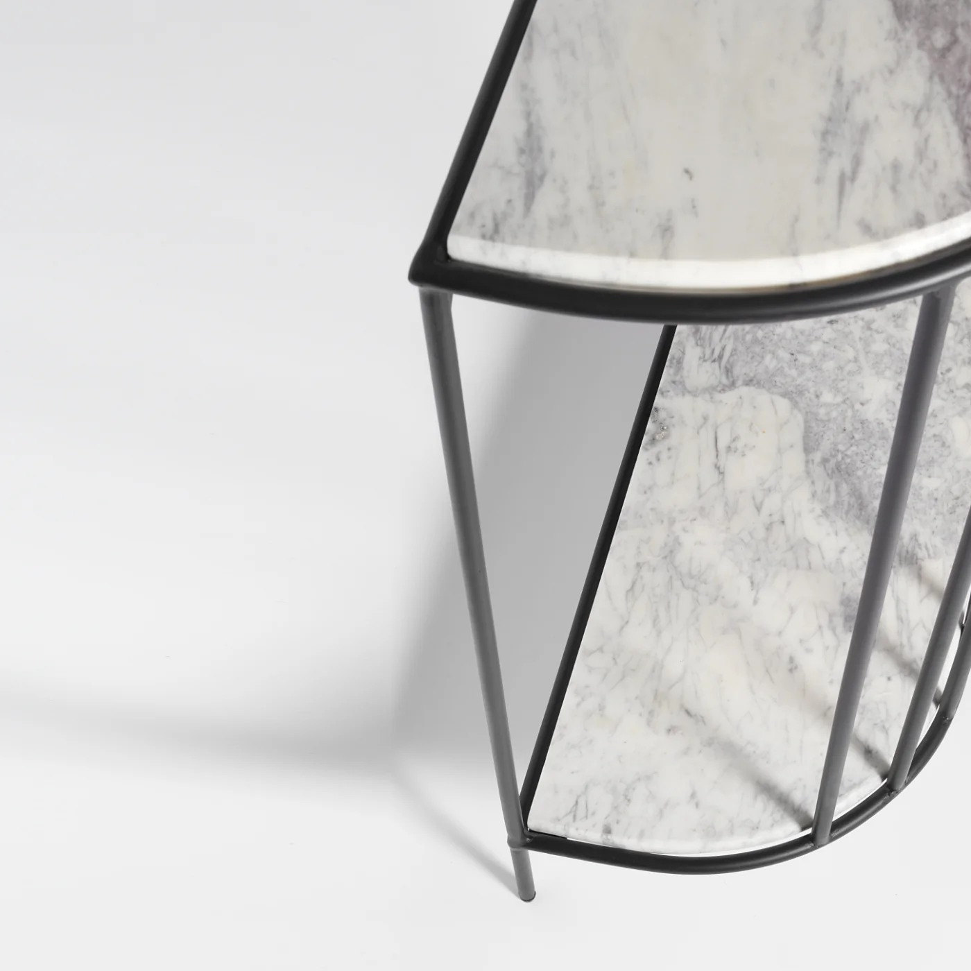 Henrick Art Deco Console Table, Marble and Black - Image 3
