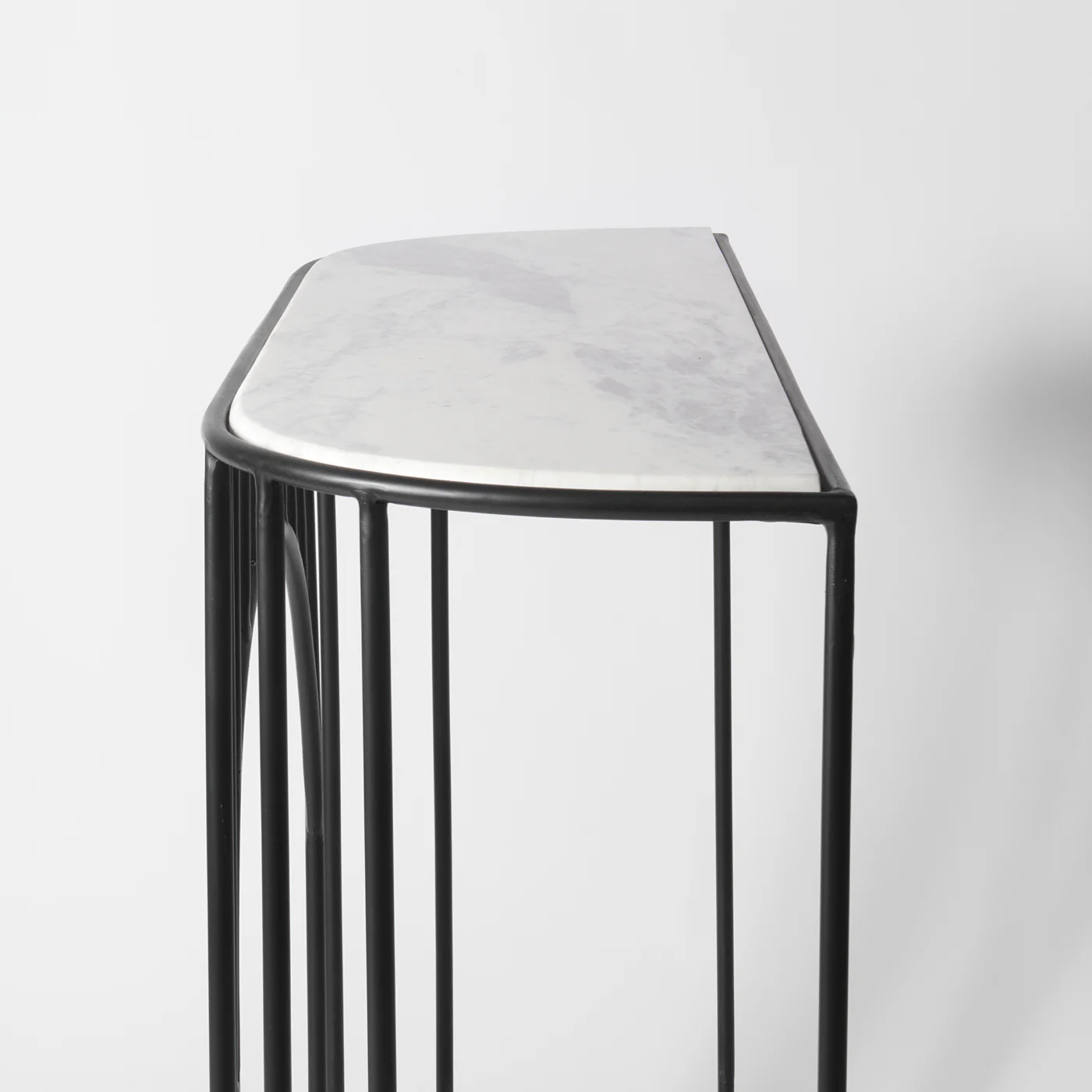 Henrick Art Deco Console Table, Marble and Black - Image 5
