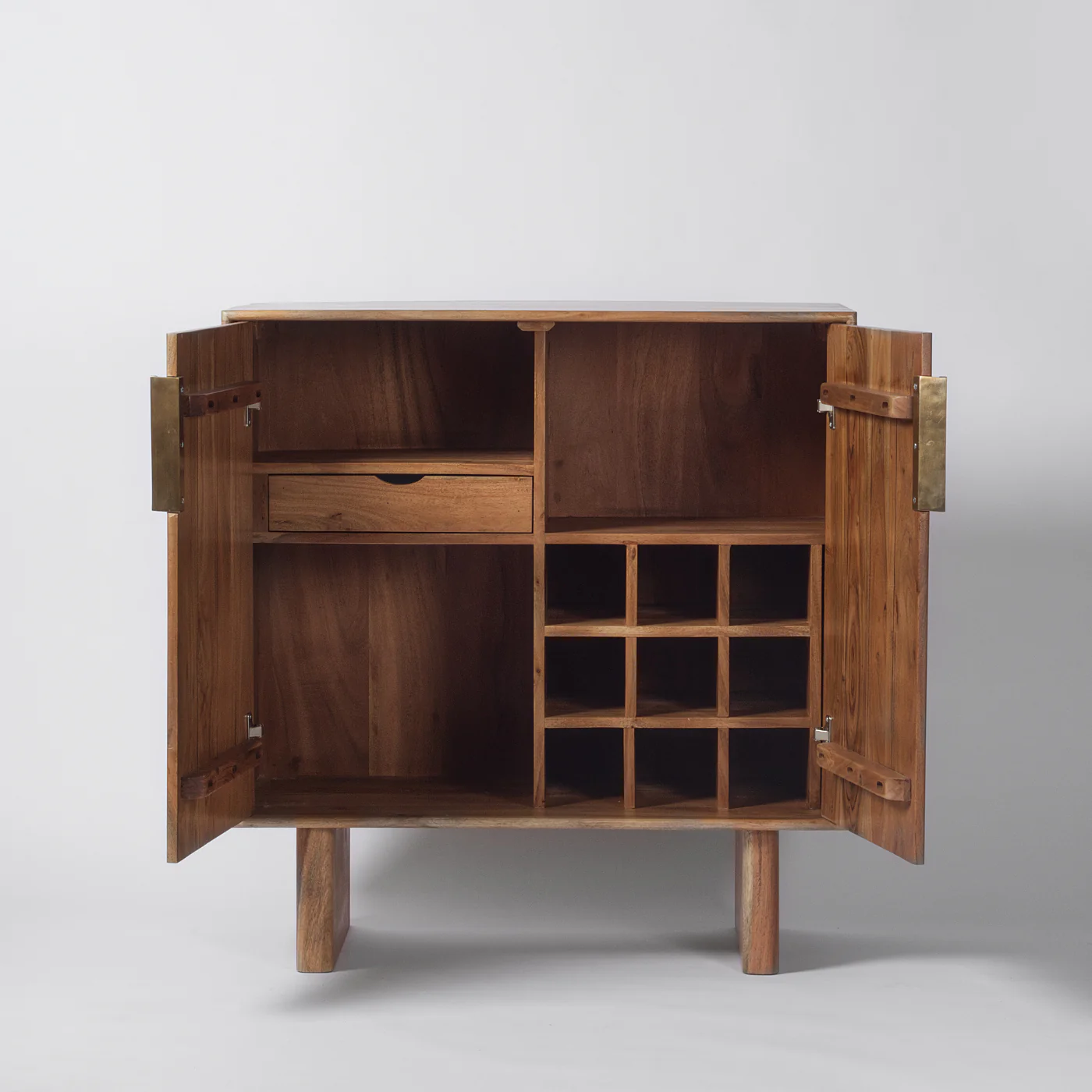 Edvard Acacia Ribbed Drinks Cabinet - Image 6