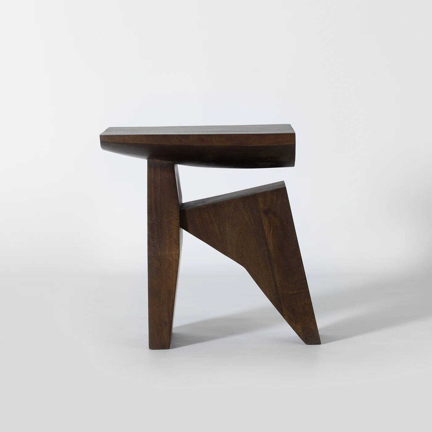 Ishi Dark Wood Accent Stool - Image 4