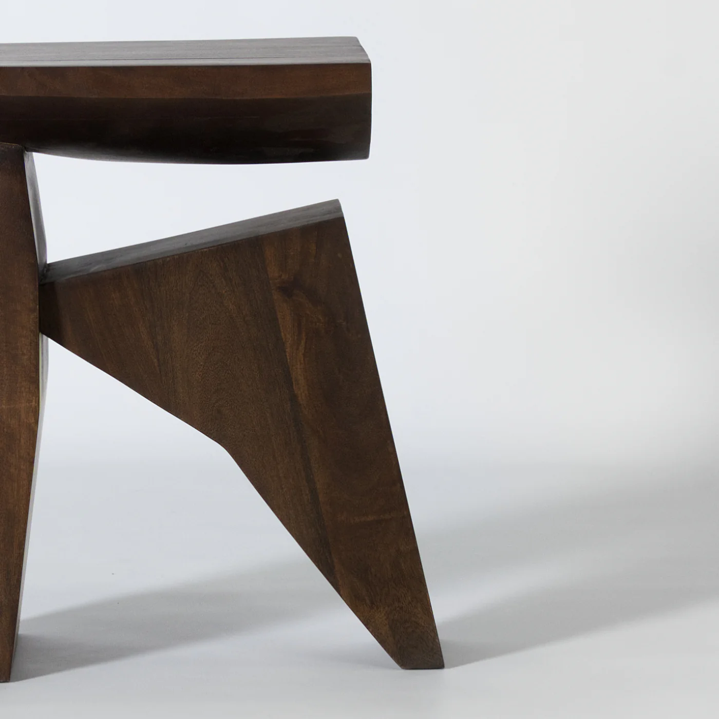 Ishi Dark Wood Accent Stool - Image 5