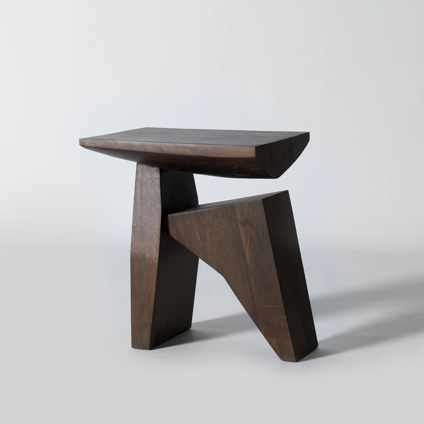Ishi Dark Wood Accent Stool - Image 7