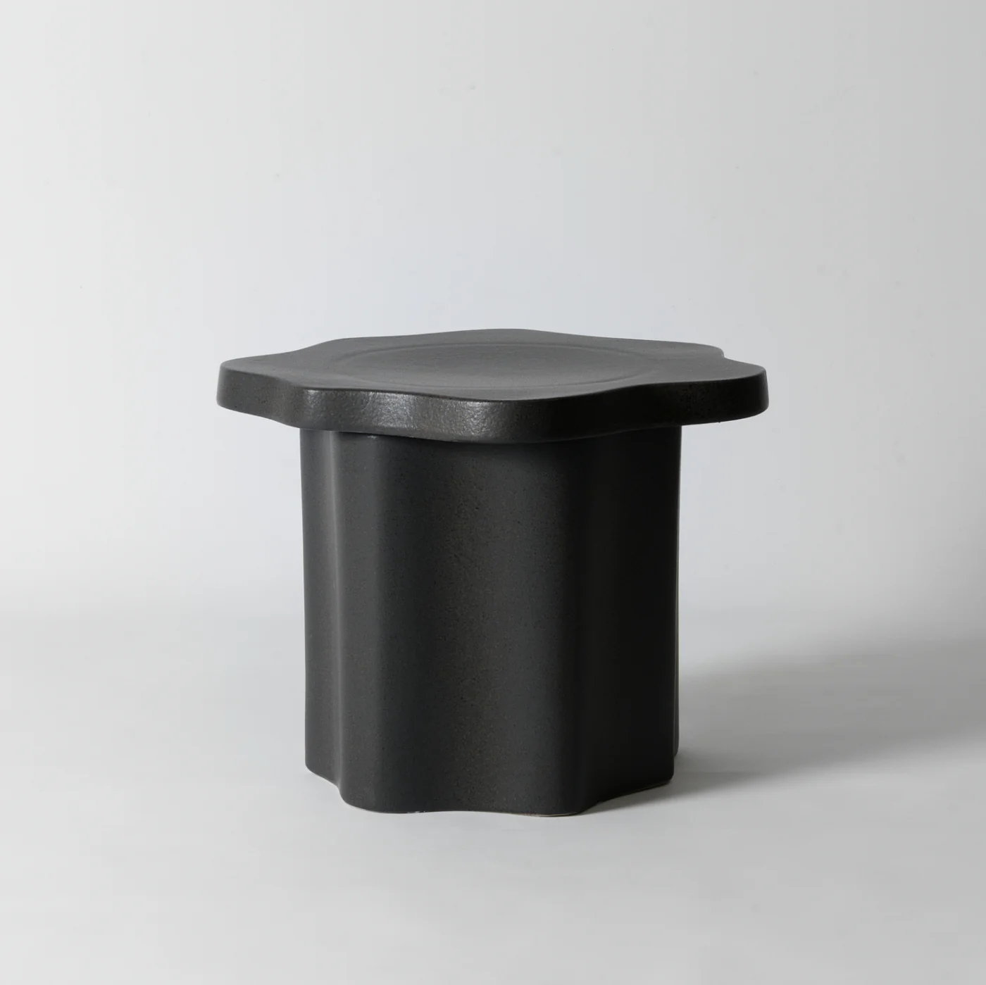 Kado Stoneware Side Table, Black - Image 2