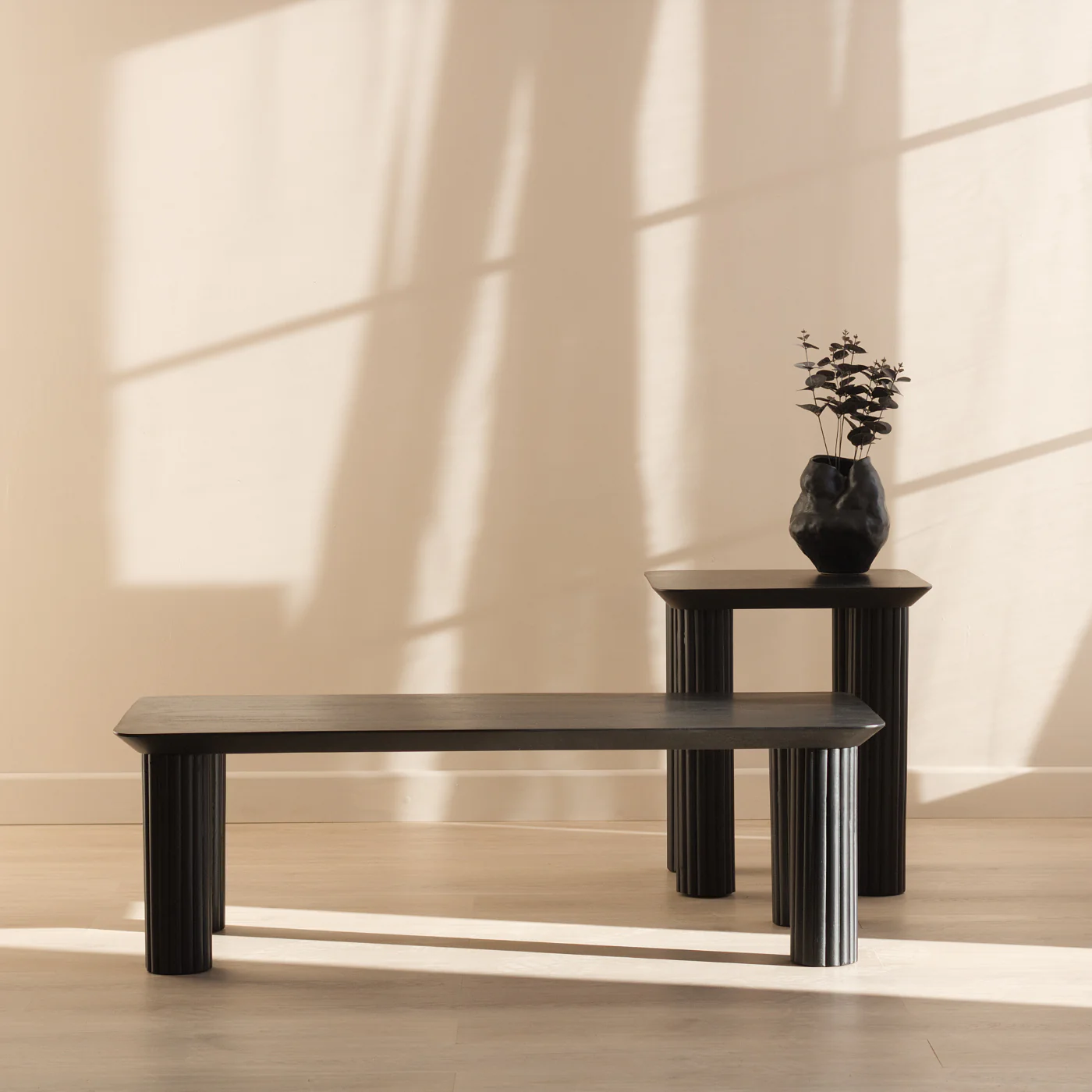 Larsen Ribbed Side Table Black - Image 5