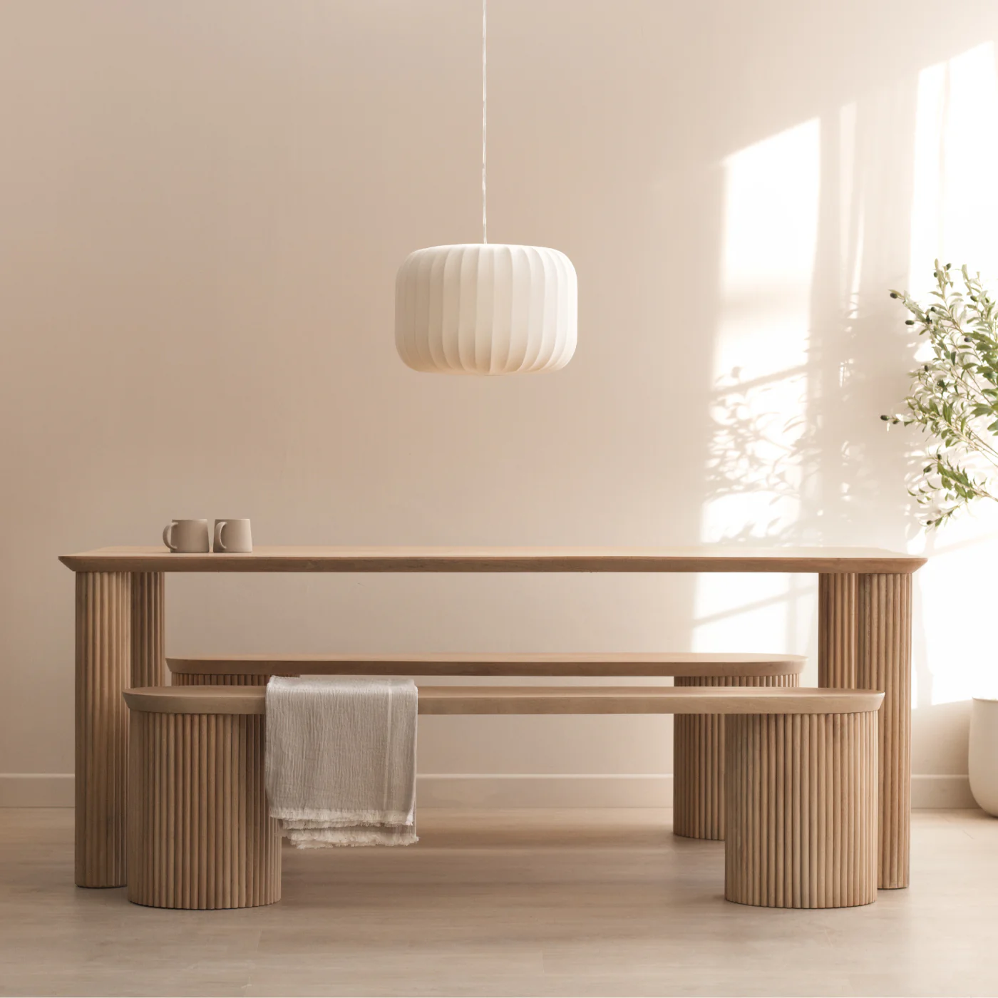 Larsen Long Wooden Dining Bench - Image 7