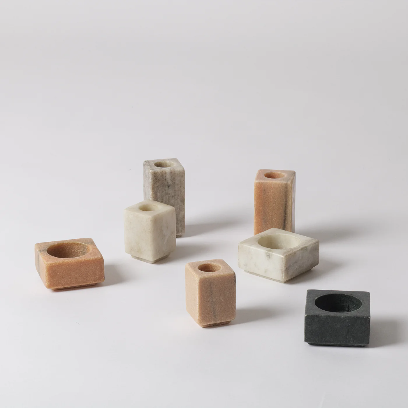 Meja Green Marble Candlestick Holder - Image 2
