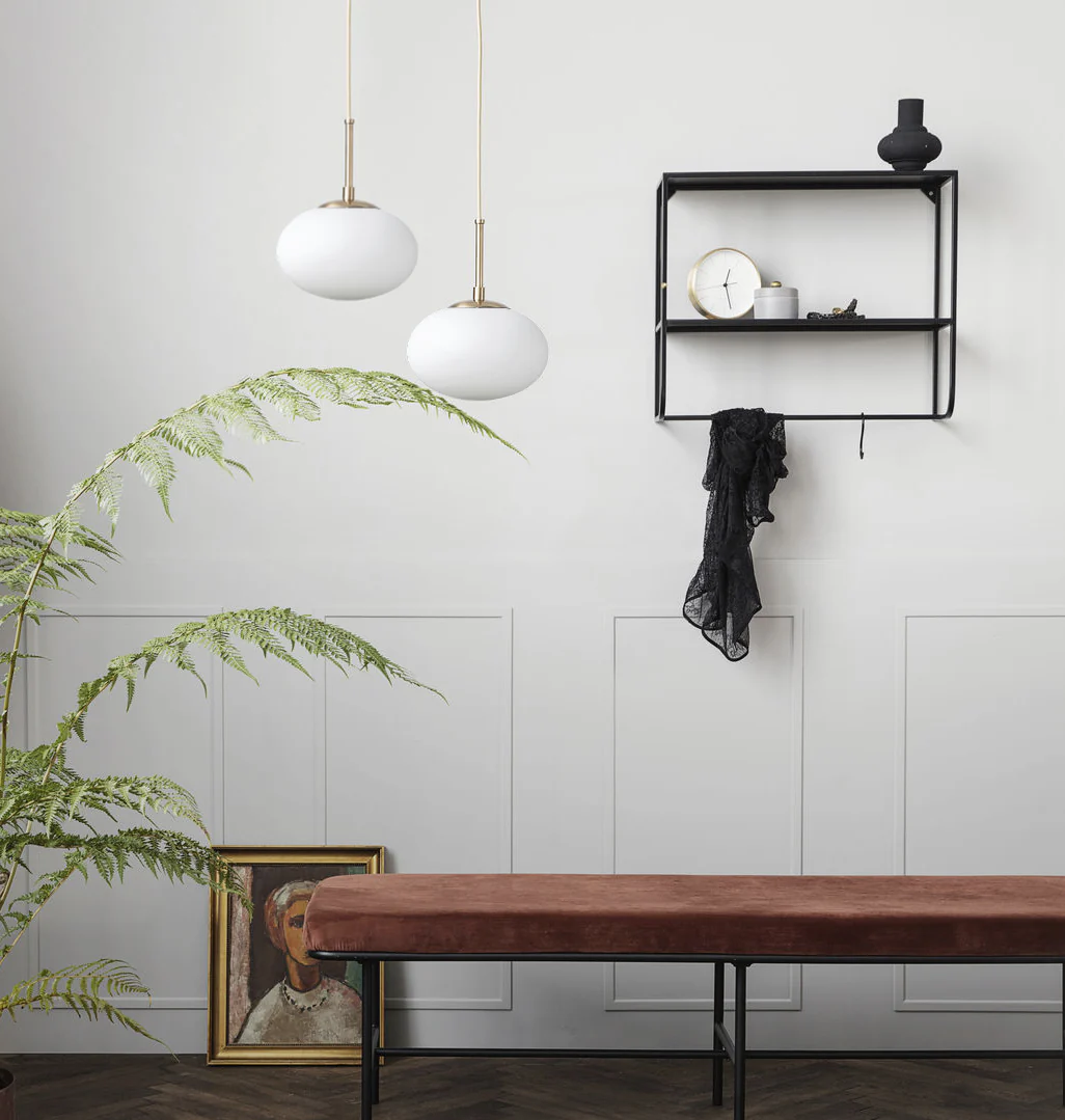 Odette White Glass Pendant Light, Small - Image 2