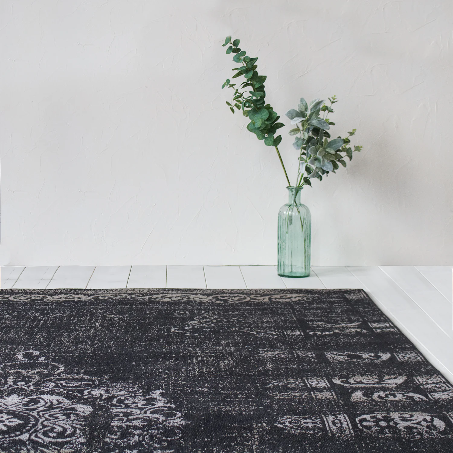 Soho Faded Vintage Area Rug Black - Image 2