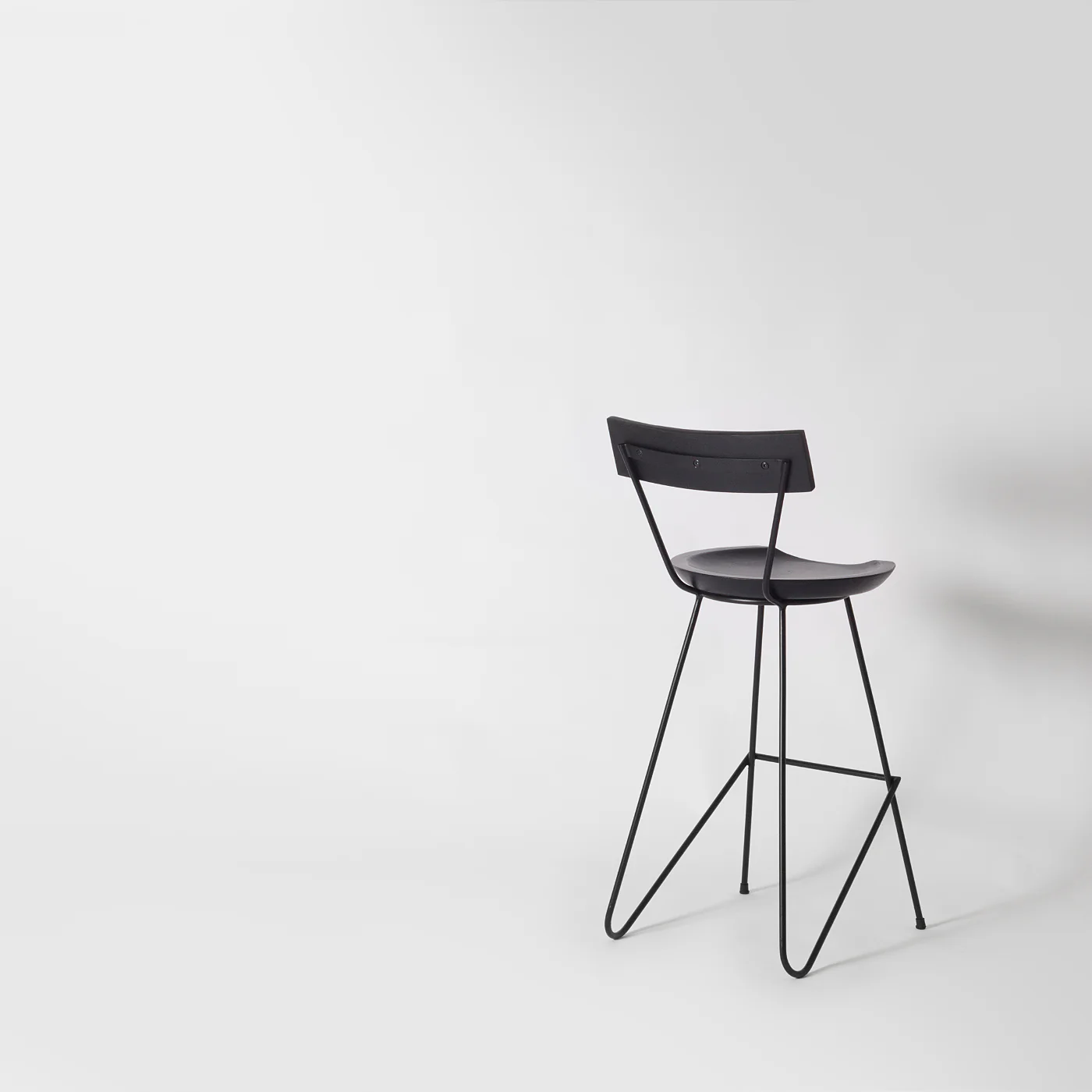 Stoker Black Counter Stool with Backrest - Image 5